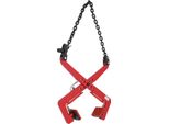 Pinza Per Sollevamento Pietre - Sollevatore Per Lastre - Capacità Di Carico 350 Kg - Apertura Regolabile 30-51 Cm - Acciaio Legato - Ganasce In Gomma - Rosso