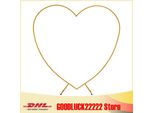 Arco Nuziale - Arco Da Giardino In Metallo A Forma Di Cuore - Dimensioni 2 X 2,1 M - Sfondo - Supporto Per Piante Rampicanti - Per Esterni - Oro