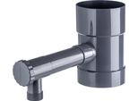 Raccoglitore Per Acqua Piovana - Raccoglitore Per Tubo Di Scarico - Con Valvola - Per Tubo Di Scarico Da 100 Mm - Grigio