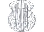 Fioriere In Gabbia Metallica - Fioriere Da Giardino - Acciaio Zincato - 49 Cm - Resistenti Alle Intemperie E Alla Ruggine - Argento