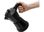 Caffettiera Elettrica - Caffettiera Espresso - Capacità 300 Ml - 480 W - 220-240 V - Lega Di Alluminio - Con Base Di Appoggio - Nero