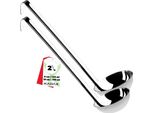 Set Di Mestoli - Due Pezzi - 9 Cm + 10 Cm - Mestolo - Per Zuppe E Stufati
