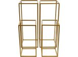 Portafiori Per Matrimoni - Vaso A Colonna/Portafiori Da Centro Tavola - Set Da 4 Pezzi - Metallo - 3,2 Kg - Oro