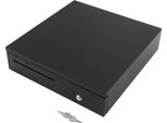 Cassetto Portadenaro - Cassetto Portadenaro Pos - 5 Scomparti Per Banconote, 8 Scomparti Per Monete - 3 Modalità Di Chiusura Con Chiavi - Connettore RJ11 - 42,5×40,5×10 Cm - Nero