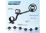 Metal Detector - Rilevatore Di Metalli - Alta Precisione - Lunghezza Regolabile Da 113 A 141 Cm - 5 Modalità - Impermeabile IP68 - Display Lcd - Batteria Inclusa - Marrone