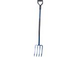 Forca Da Giardino - Forca Per Compost E Scavo - 4 Rebbi - Metallo - 130 Cm