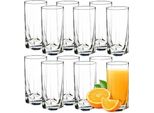 Bicchieri - Set Di Bicchieri Da Succo - Capacità 380 Ml Per Bicchiere - Set Da 12 Pezzi - Vetro - Fcm