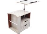 Comodino - Comodino - 2 Cassetti - Ripiano Aperto - Struttura In Legno - Stile Marocchino Moderno - Giallo Chiaro