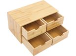 Organizer Da Scrivania - Cassettiera - 4 Cassetti - Salvaspazio - Resistente - Versatile - Ufficio E Casa - Per Articoli Di Cancelleria