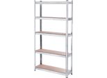 Scaffale Metallico Per Carichi Pesanti - Scaffale Da Garage - 5 Ripiani - 180×90×30 Cm - Portata 875 Kg