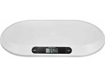 Bilancia Digitale Per Neonati E Animali Domestici - Bilancia Di Precisione - Capacità Di Carico 20 Kg - Divisione 10 G - Tara - Kg/Lb/St - Dimensioni 55×32×3 Cm - Batterie Necessarie (Non Incluse) - Bianco