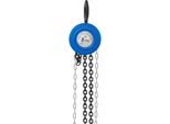Paranco A Catena Manuale - Portata 2 T - Altezza Di Sollevamento 3 M - Per Garage, Magazzini, Cantieri - Blu