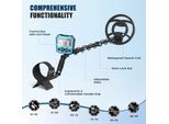 Metal Detector / Metal Detector - Professionale - Lunghezza Regolabile 113-141 Cm - Display Lcd - 5 Modalità - Impermeabile IP68 - Batteria Inclusa - Blu