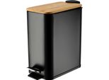 Cestino Per Il Bagno - Cestino A Pedale - 5 L - Bambù - Nero