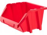 Scatole Di Stoccaggio Per Officina E Magazzino - Scatole Impilabili - 18,7 X 15,8 Cm - Confezione Da 50 - Rosso
