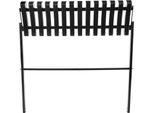 Panchina Da Giardino - Panchina Da Parco Pieghevole - 77 X 91 Cm - Per Esterni - Nero