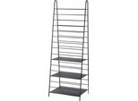 Pergola Da Giardino - Supporto Metallico Per Piante Rampicanti - A Forma Di Scala - Altezza 172 Cm - Stabile Per Fiori E Piante Rampicanti - Nero