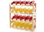 Scaffale Per Vino - Scaffale Per Bottiglie In Legno - Impilabile - 20 Bottiglie - Per Vino E Liquori