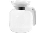 Brocca In Vetro Resistente Al Calore - Teiera - 1,5 L - Coperchio Per Tè - Adatto Al Contatto Con Gli Alimenti (Fcm) - Bianco