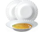 Set Di Piatti Fondi - Set Di 3 Piatti Fondi - 23 Cm - Vetro - Rotondi
