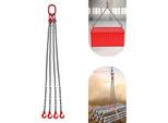 Catena Di Sollevamento - Catena Di Sollevamento A 4 Fili - 8 Mm - Portata 5 T - Lunghezza 1,5 M - Nero