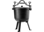 Caldaia - Caldaia In Ghisa Da 7 L - Per Falò - Per Barbecue A Carbonella - Con Cucchiaio
