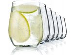 Bicchieri - Bicchieri Per Succhi E Bevande - 360 Ml - Set Da 6 - Fcm - Marrone