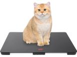Bilancia Per Animali Domestici - Bilancia A Piattaforma - Alta Precisione - Display Lcd - 1-100 Kg - Per Cani Di Grossa Taglia - Rettangolare - Nera