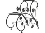 Set Di 2 Portafiori - Portavasi Rotondi - Metallo - Autoportanti - Design Moderno - Nero