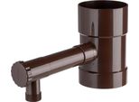 Raccoglitore Di Acqua Piovana - Tubo Di Scarico - Con Valvola Di Chiusura - Ø 100 Mm - Marrone