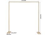 Arco Nuziale E Supporto Per Sfondo - Arco Quadrato 3 X 3 M - Elevata Capacità Di Carico - Tubo Quadrato - Per Parete Decorativa Di Sfondo - Oro