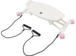 Stepper Ski Trainer - Macchina Da Sci Indoor - Con Bande Elastiche Di Resistenza - Allenamento A Casa - Allenamento Di Forza - Rosa-Bianco