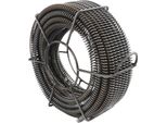 Set Spirale Per Pulizia Tubi - Ø16 Mm Acciaio Al Manganese - Segmenti 4×4,9 M + 1×2,5 M - Spirale A Molla - Grigio