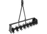 Arieggiatore Per Prato/Arieggiatore Manuale - Arieggiatore Manuale A Punta - 8 Rebbi, Aerazione Del Terreno, Migliore Drenaggio, Cura Del Prato - Nero
