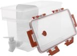 Distributore Di Bevande - Distributore Di Acqua/Succhi 3,5 L - Con Rubinetto - Filtro - Per Frigorifero - Plastica - Arancione