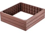 Aiuola Rialzata Per Ortaggi - Cassetta Per Piante - 75 X 75 Cm - Quadrata - Marrone