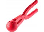 Formatore Di Palle Di Neve - Forma A Palla Singola - Pinza Per Palle Di Neve Per Divertirsi In Inverno - Plastica Resistente - Impugnatura Ergonomica - Rosso