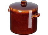 Burriera - Barattolo Per Conserve - 1,5 L - Gres - Ceramica - Marrone