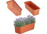 Fioriera Da Balcone - Fioriera 40 Cm - Per Fiori Ed Erbe Aromatiche - Per Esterni