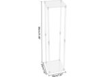 Portafiori In Acrilico - Portavasi Geometrico A Colonna - Set Da 2 - Tubi In Acrilico Massiccio - Per Decorazioni Di Matrimoni E Feste - Trasparente