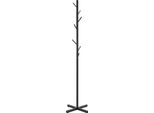 Appendiabiti A Forma Di Albero In Metallo - Appendiabiti/Attaccapanni Indipendente - Più Ganci - Per Corridoio E Camera Da Letto - Da Assemblare - Nero