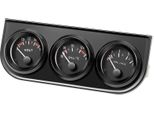 Strumento Aggiuntivo Per Auto - Display 3 In 1 Da 52 Mm - Pressione Dell'olio, Temperatura Dell'acqua, Voltmetro - Led 12 V - Nero