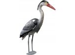 Statua Da Giardino - Statua Di Airone - 70 Cm - Grande - Plastica - Per Esterni - Grigio