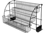 Scaffale Per Spezie Per Armadio Da Cucina - Scaffale Ribaltabile A 3 Ripiani - Girevole - Pieghevole - Ferro - Facile Accesso - Nero
