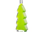 Bottiglia Di Vetro A Forma Di Albero Di Natale - 500 Ml - Set Da 10 - Tappo A Vite - Adatta Al Contatto Con Gli Alimenti Secondo La Normativa Fcm - Verde