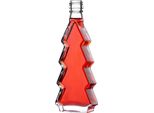 Bottiglia Di Vetro A Forma Di Albero Di Natale - 200 Ml - Set Da 5 - Fcm - Tappo A Vite Verde