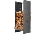 Porta Legna Da Ardere - Supporto Per Legna Da Ardere - Metallo - Con Tappetino In Plastica - 90 Cm