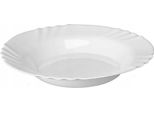 Piatto Fondo - Piatto Fondo - Ø 23 Cm - Vetro - Rotondo - 1 Pezzo - Fcm - Bianco