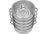 Vaporiera In Acciaio Inox - Pentola A Vapore Con 5 Livelli - Diametro 30 Cm - Resistente - Facile Da Pulire - Rosso