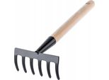 Rastrello Manuale Per Giardino - Rastrello Piccolo - Metallo - 6 Denti